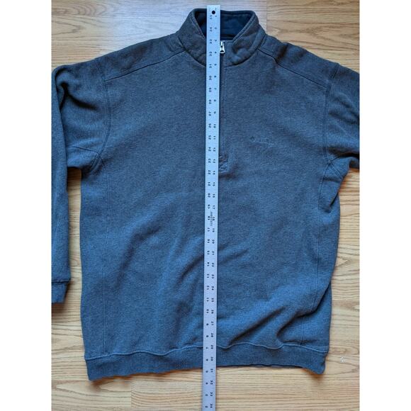 Mens Columbia 1/4 Zip Pullover Sweatshirt Quarter Zip Size LT Gray - Picture 9 of 11